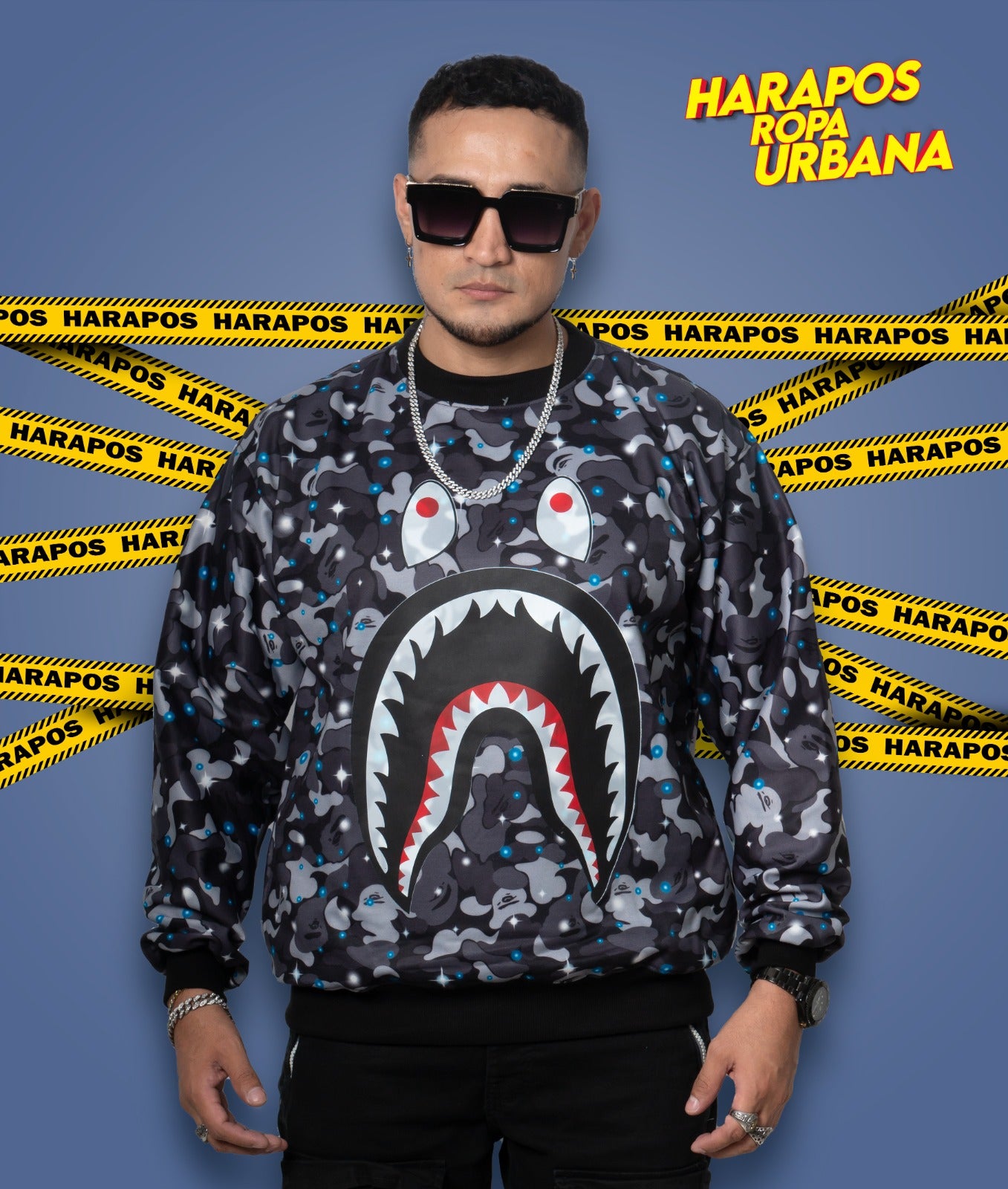 Sudadera bape frizada negra