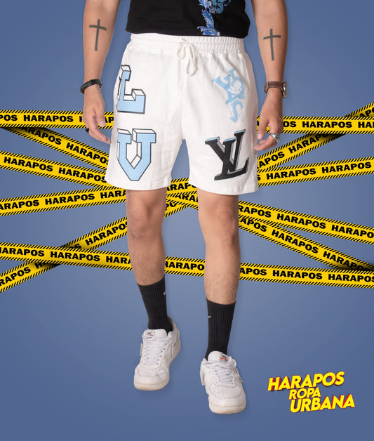 Short louis vuitton peso pluma blanco