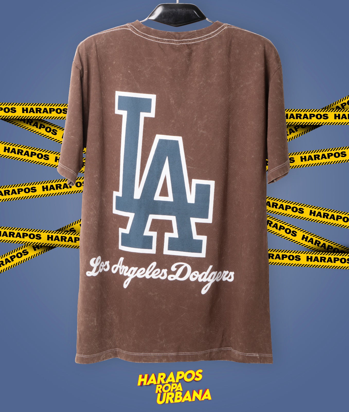 Polera los angeles cafe prelavado