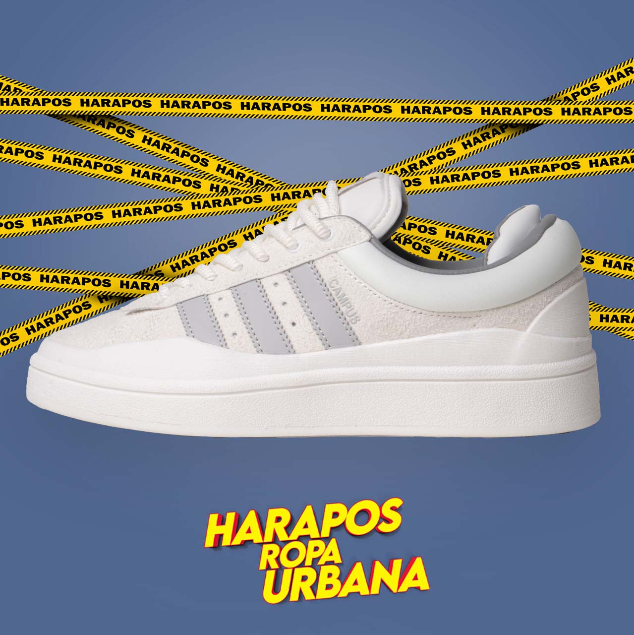 Zapatillas adidas bad bunny campus blanco