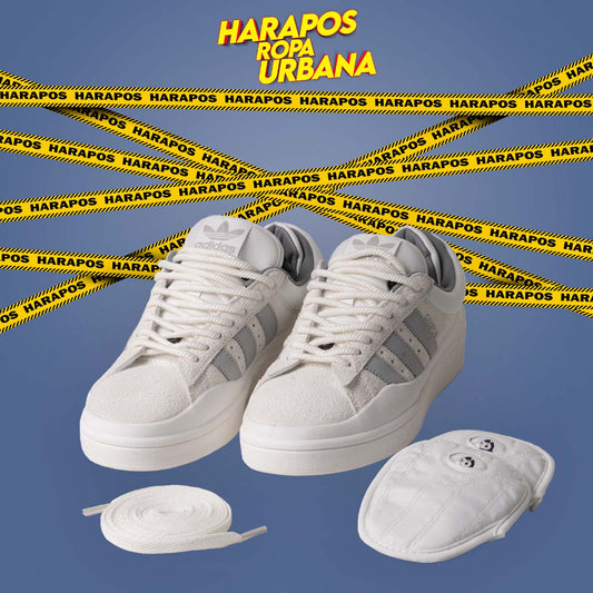 Zapatillas adidas bad bunny campus blanco