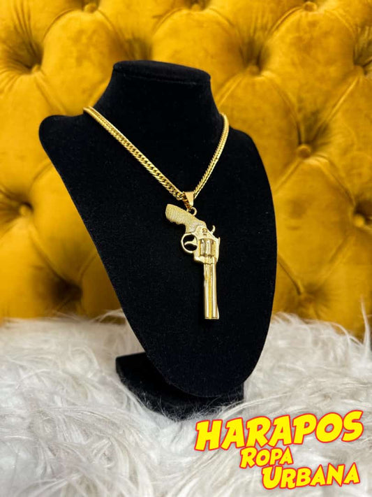 Cadena acero y dije Revolver 5CM