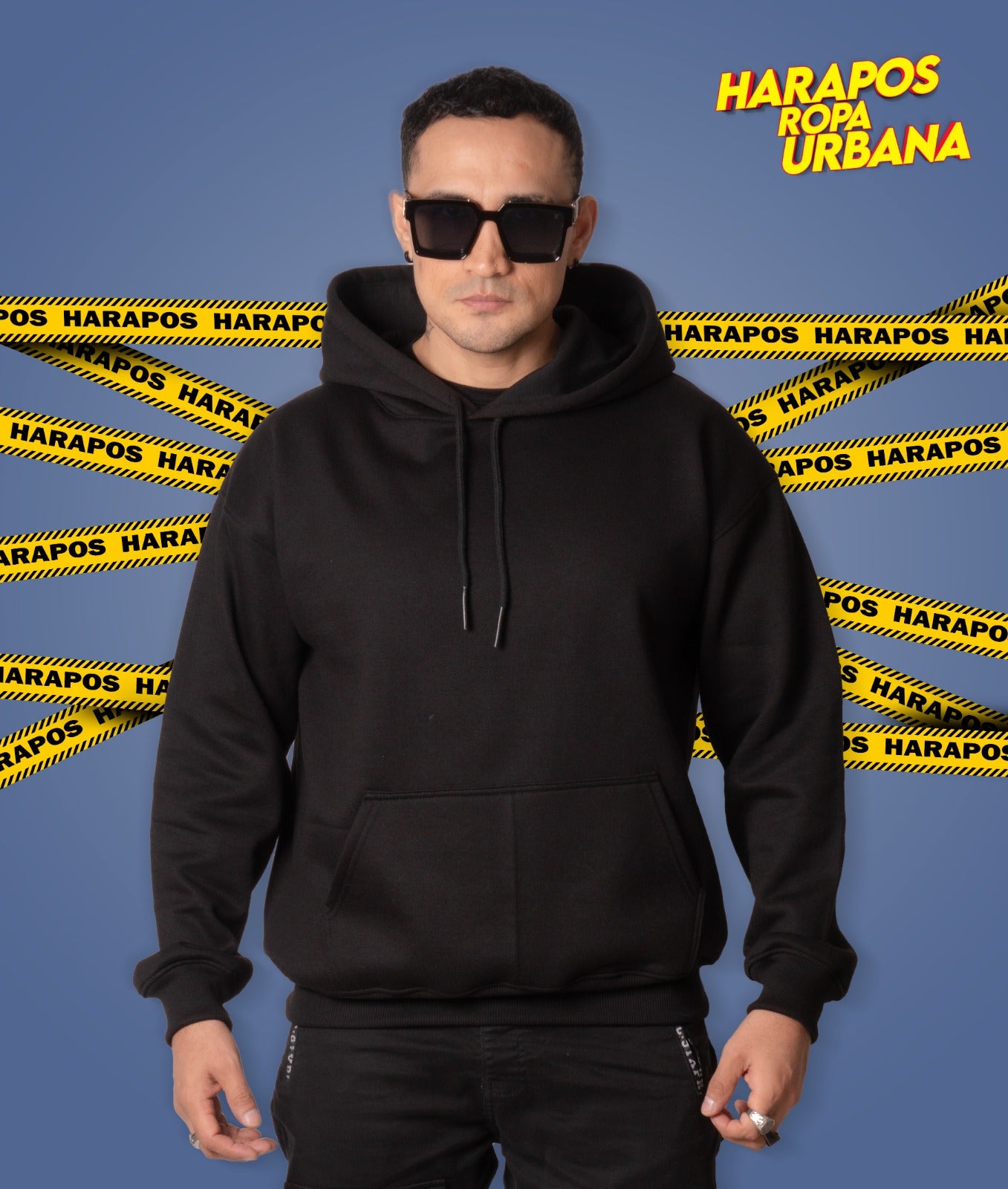 Canguro zara oversize basica negra