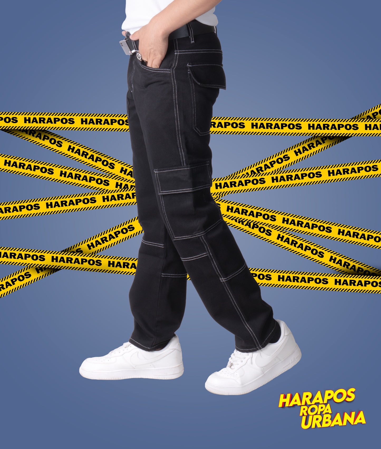 Pantalon essentials pachuco negro