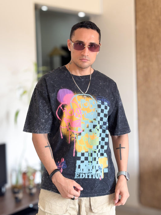 Polera Rose London oversize embrace negro