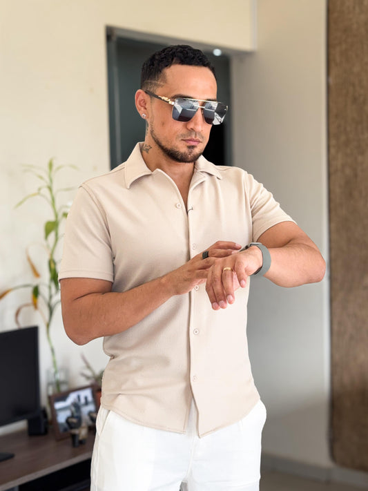 Camisa All Money crema oversize