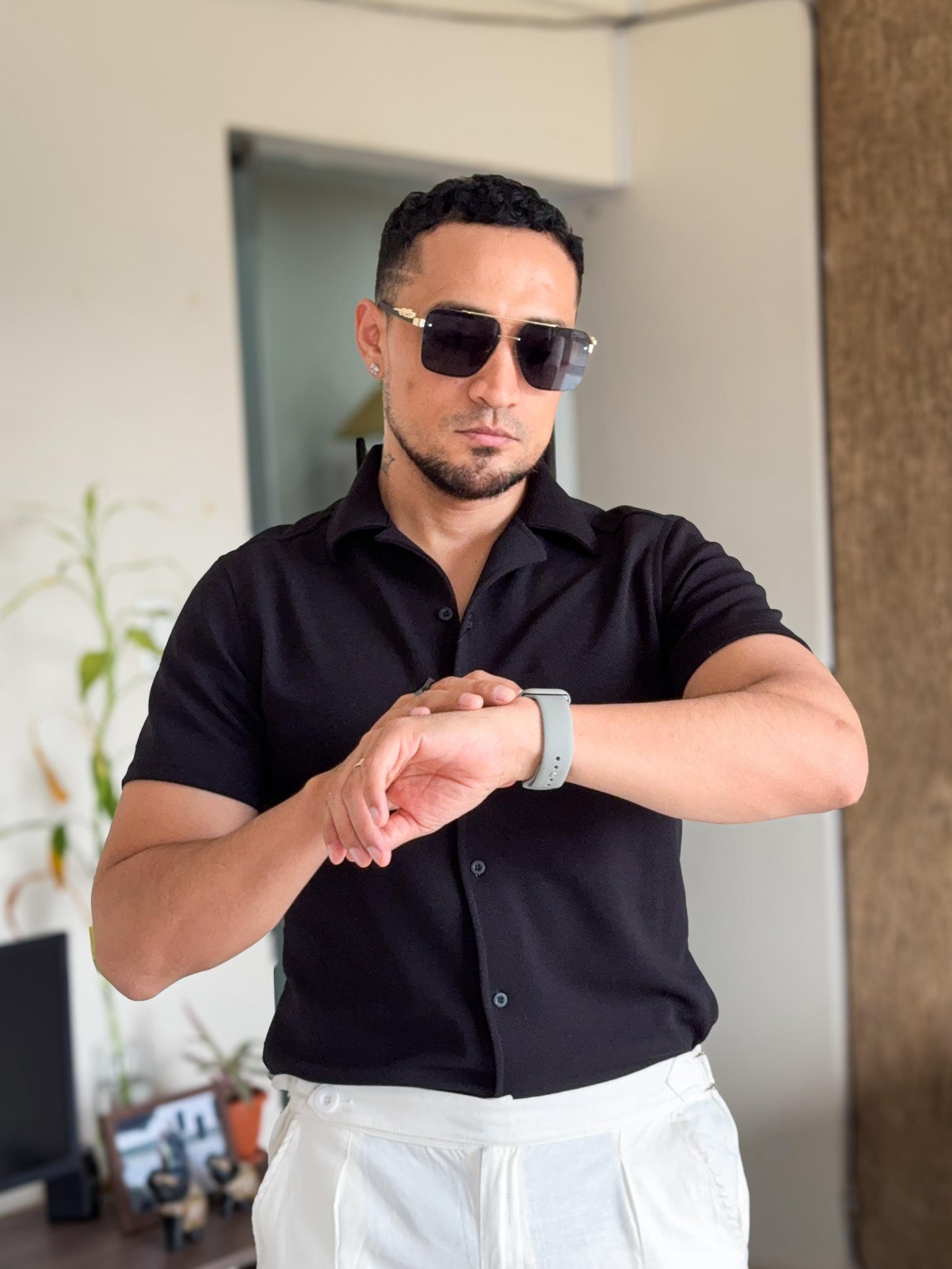 Camisa All Money negro oversize