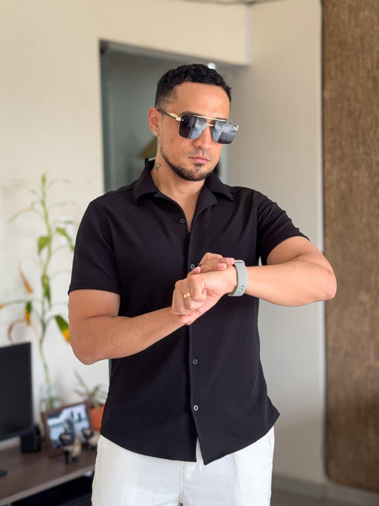 Camisa All Money negro oversize