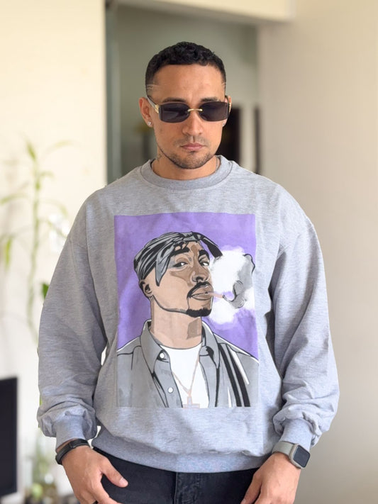 Sudadera Zara Tupac ploma