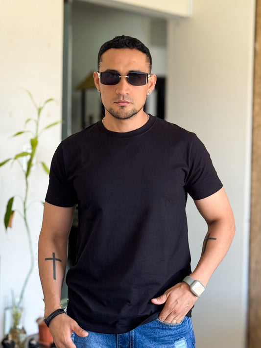 Polera zara basica negro