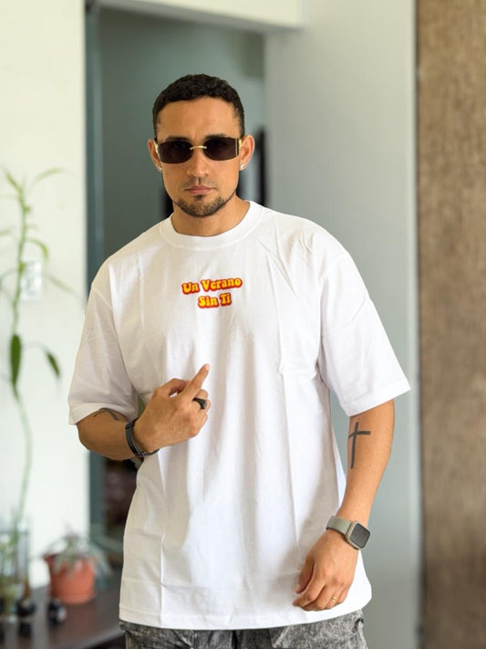 Polera oversize bad bunny verano sin ti Blanca