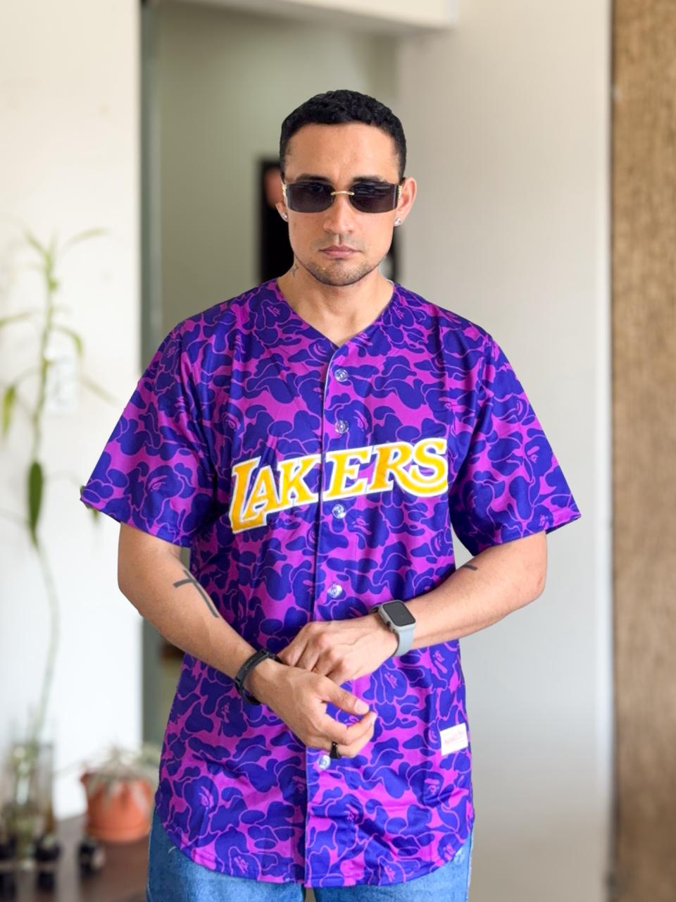 Jersey lakers bape lila camuflado