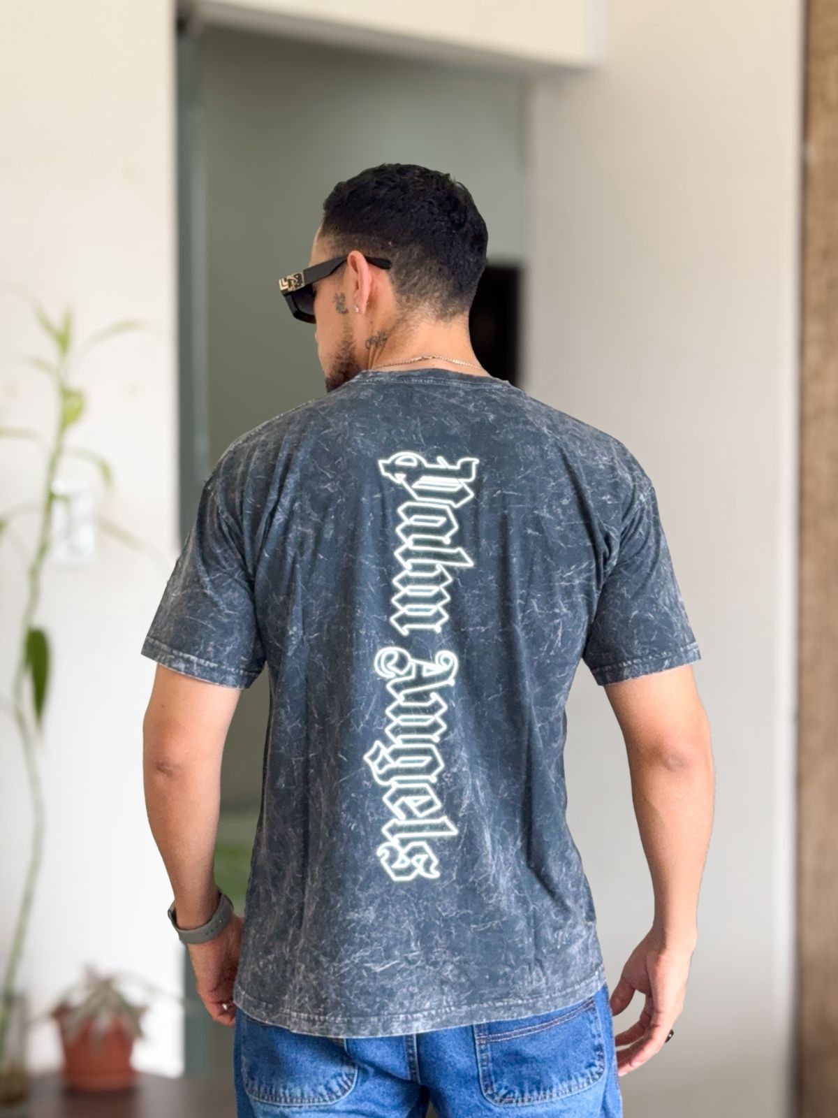 Polera galants palm angels plomo