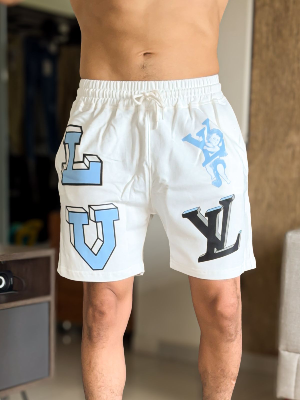 Short louis vuitton peso pluma blanco
