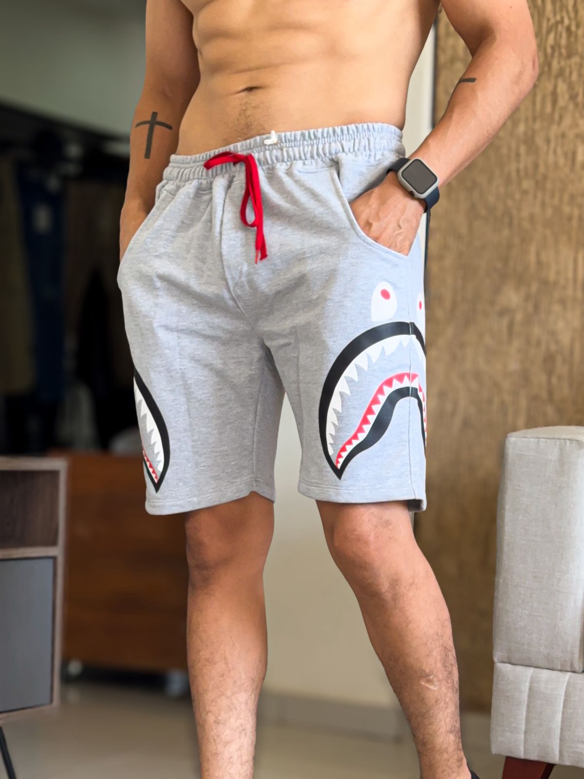Short Bape plomo dientes laterales