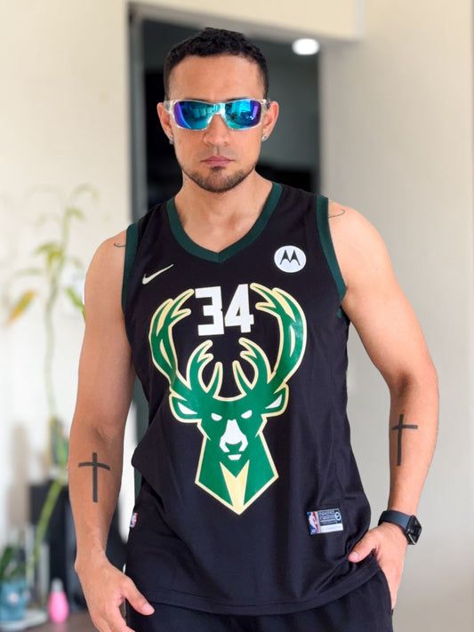 Solera Milwaukee Bucks 34 Antetokounmpo Negro PREMIUM Onplay