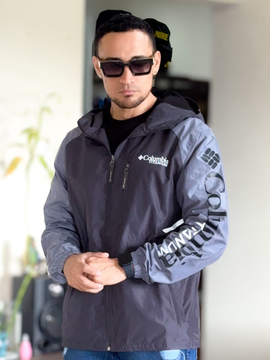 Chaqueta Rompevientos Columbia Premium Plomo