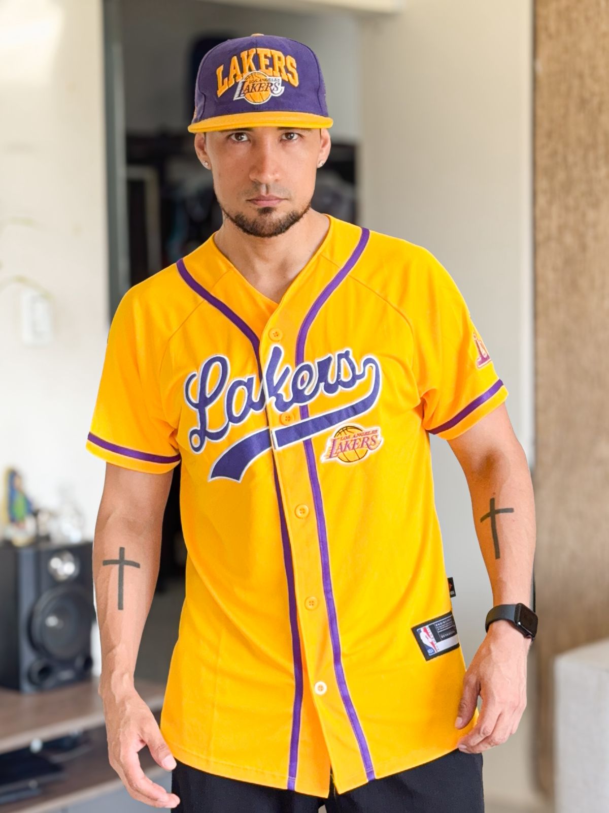 Jersey Lakers Baseball Style color Amarillo