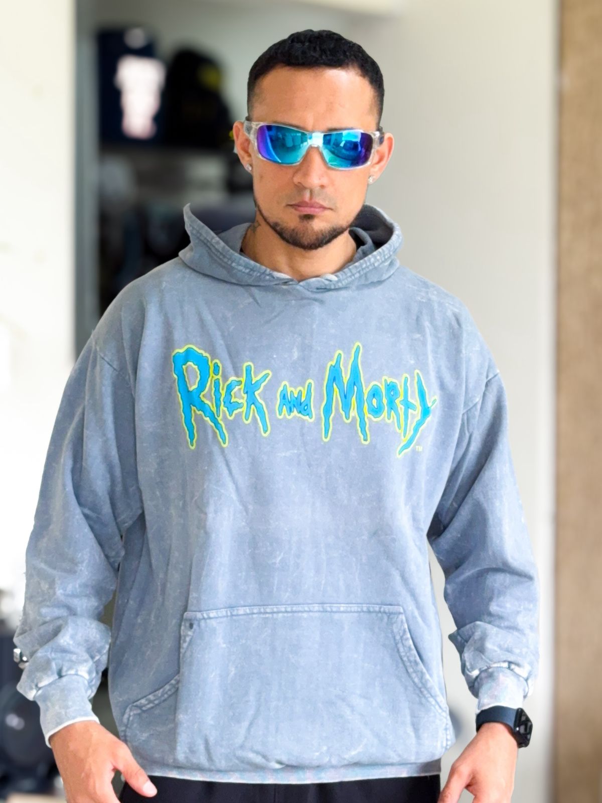 Canguro Pre lavado Rick y Morty Head Rick Plomo
