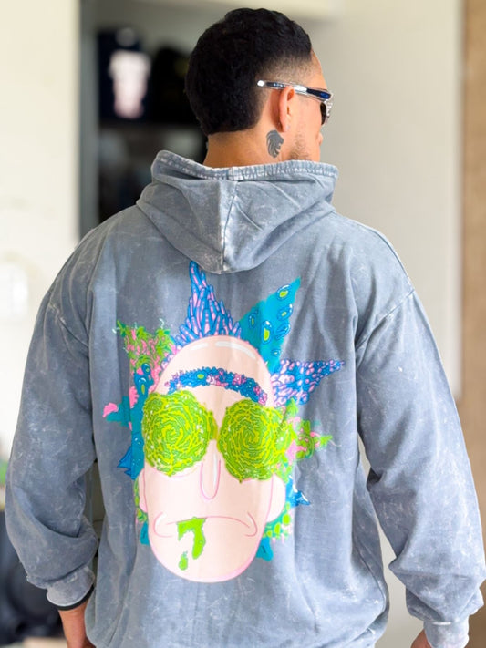 Canguro Pre lavado Rick y Morty Head Rick Plomo