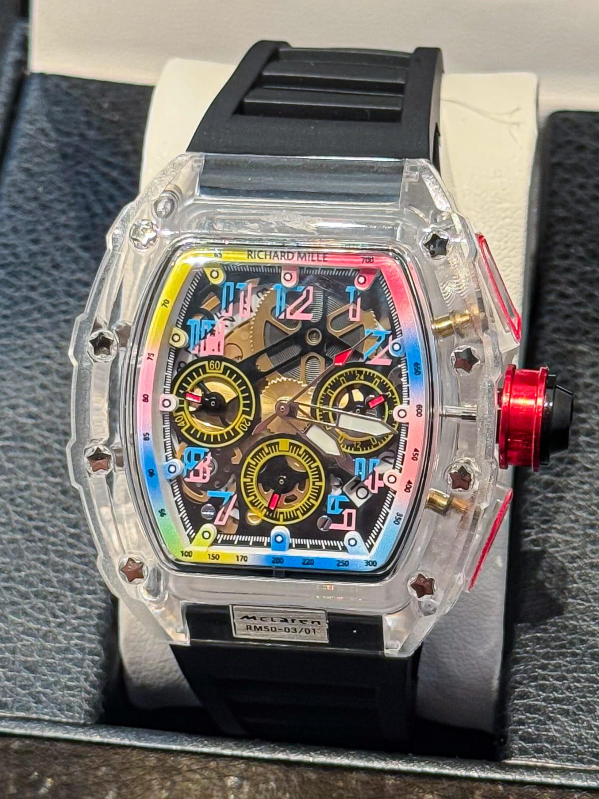 Reloj Richard Mille MCLAREN RAINBOW Manilla Negra