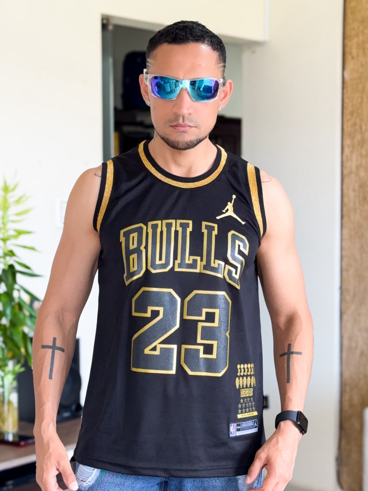 Solera Chicago Bulls Negro con dorado 23 "Association Edition" PREMIUM Onplay