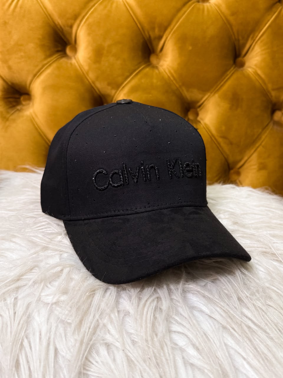 Gorra Calvin Klein Premium Logo Texturizado Negro