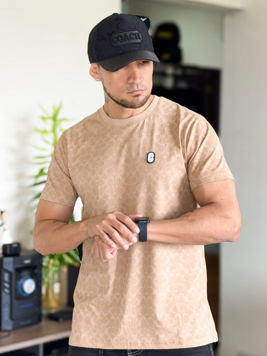 Polera COACH sellada cobertura beige