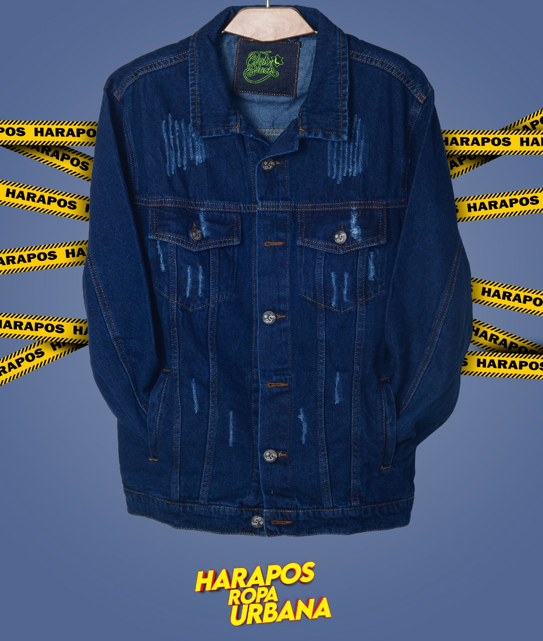 Chaqueta jean club black azul basico
