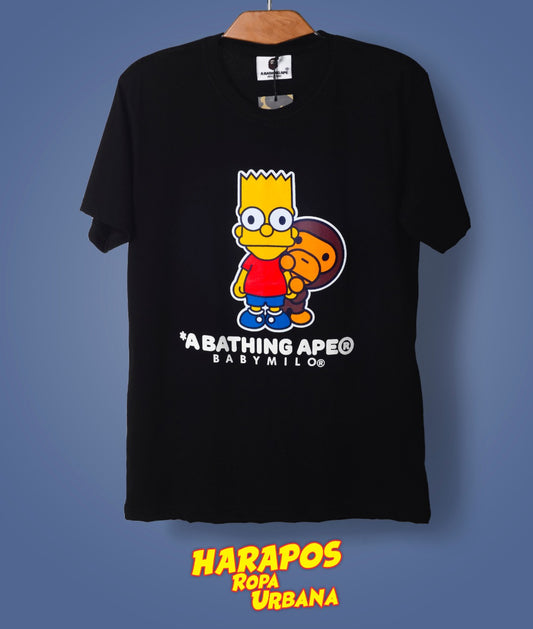 Polera bape negra bart baby milo