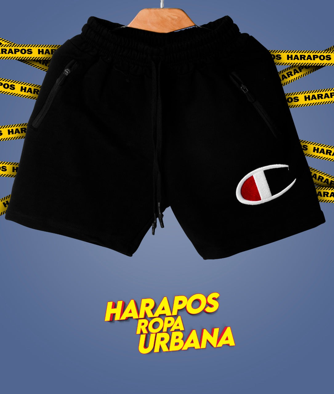 Short champion negro C lateral