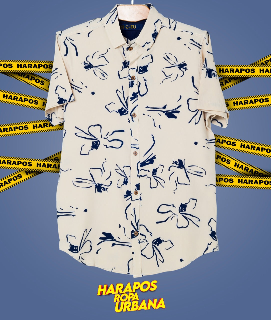 Camisa C-TU jaspeada rosada