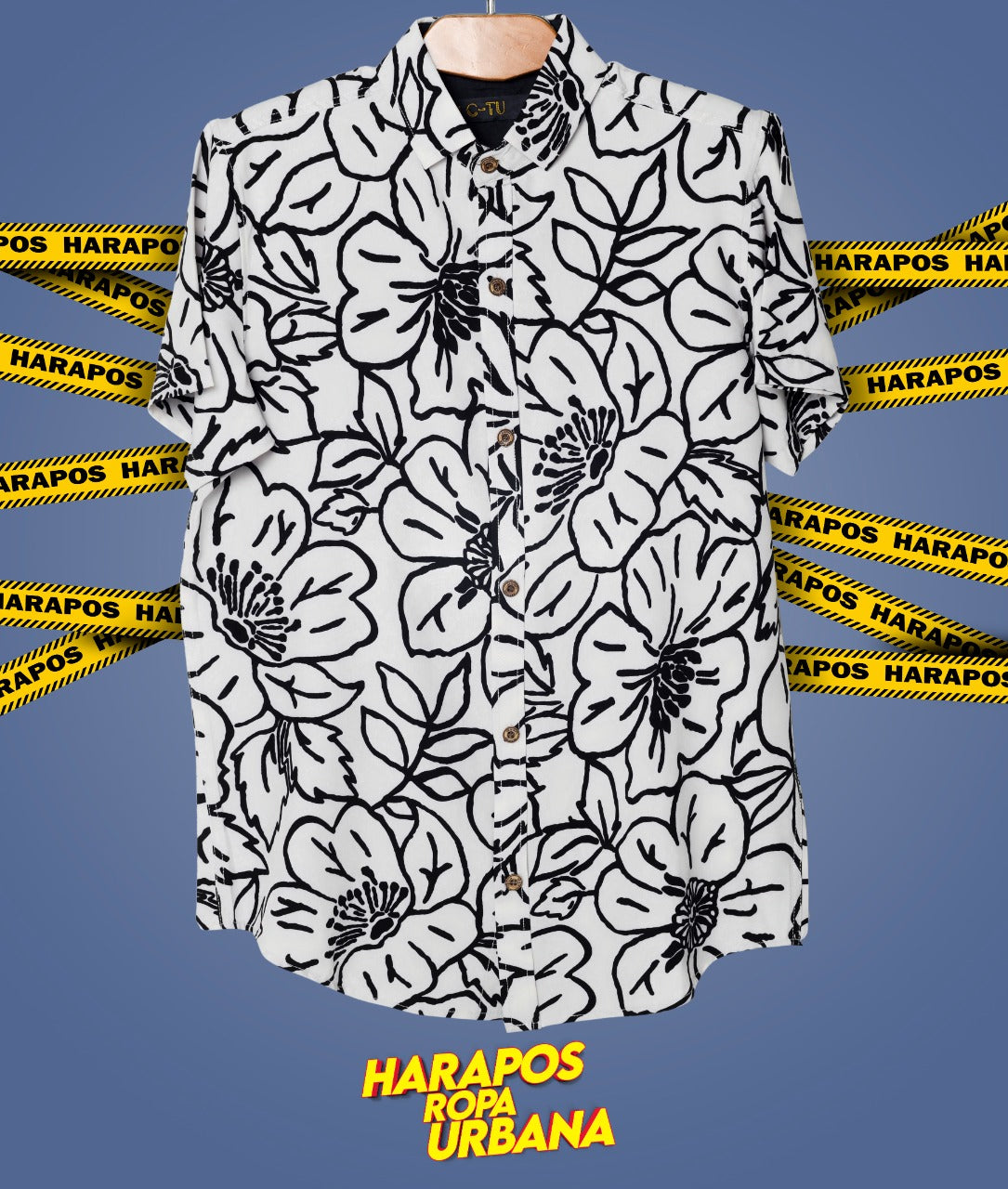 Camisa C-TU jaspeada blanca