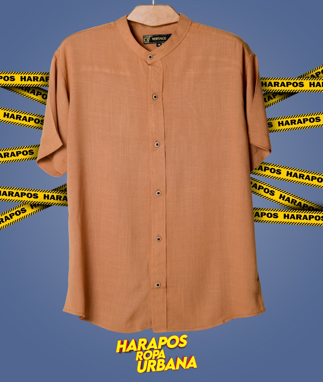 Camisa versace basica cafe entera