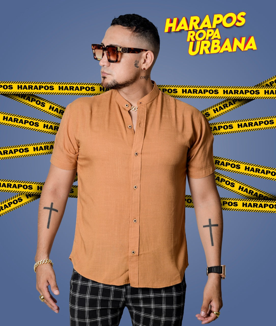 Camisa versace basica cafe entera