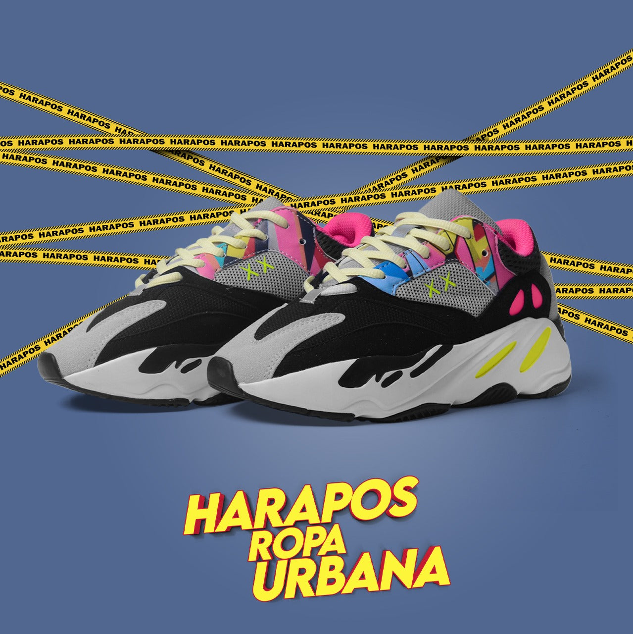 Zapatillas Adidas Yeezy 700 plomo y rosa