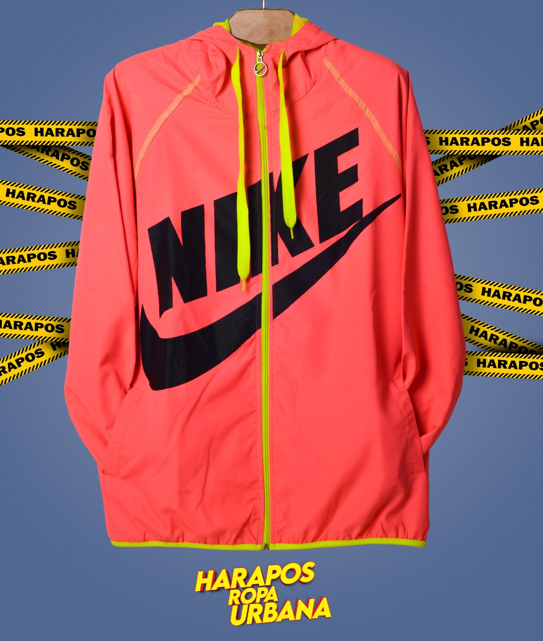 Chaqueta rompevientos nike rosa neon