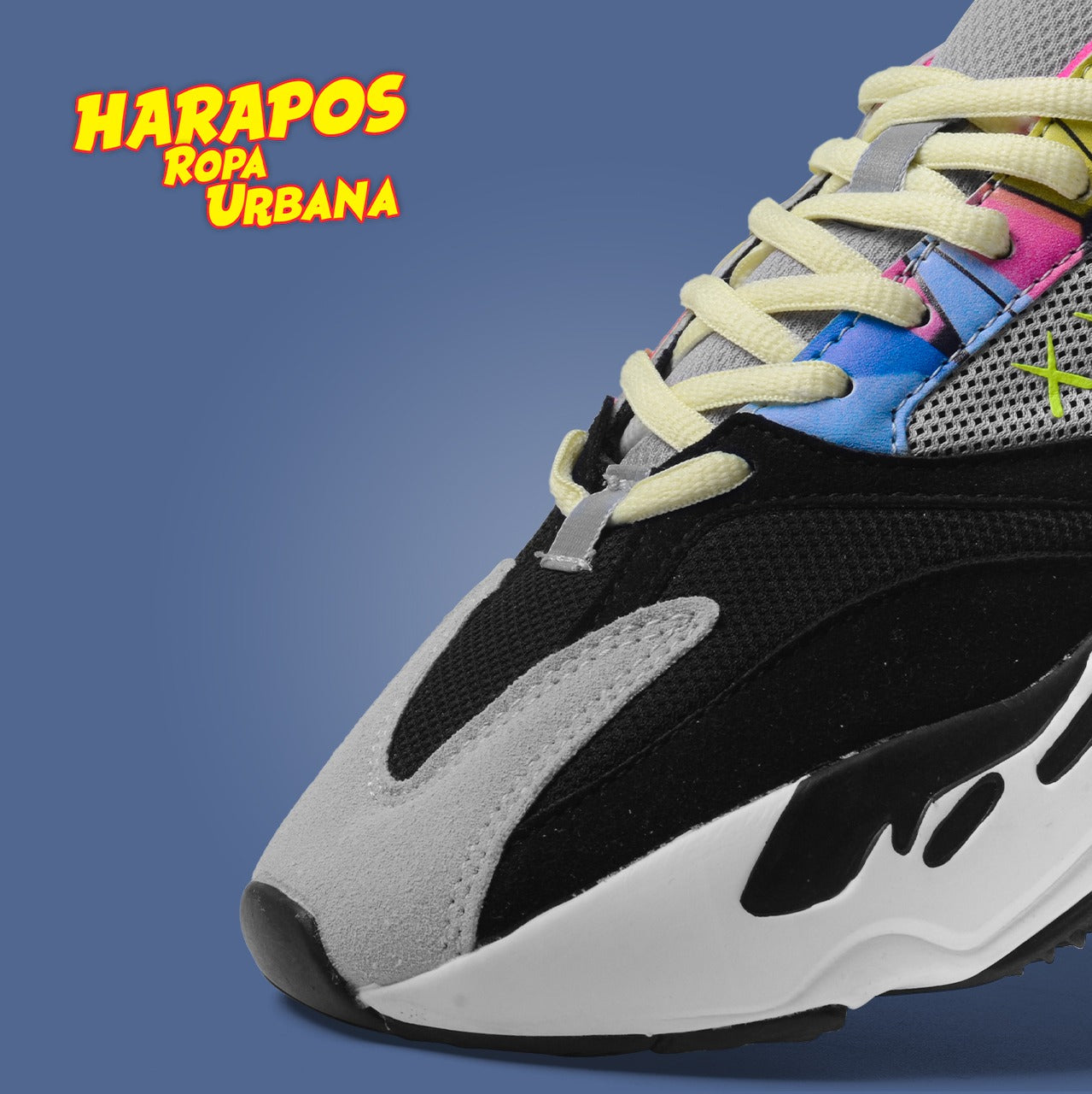 Zapatillas Adidas Yeezy 700 plomo y rosa