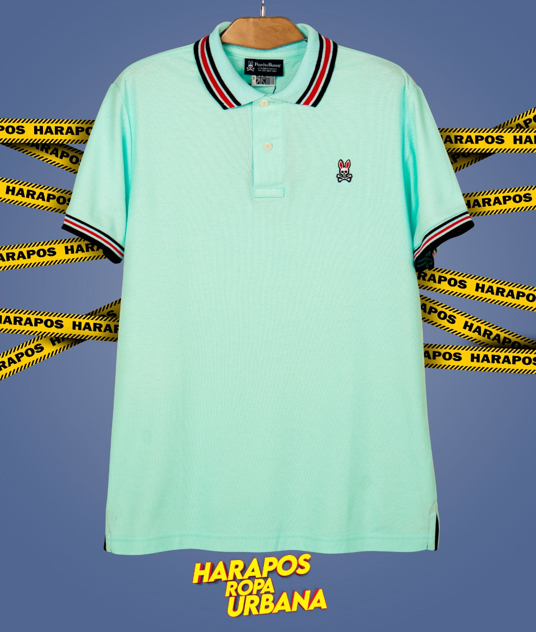 Polera Psycho Bunny verde agua