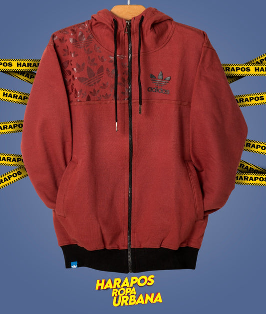 Canguro Adidas abierto guindo