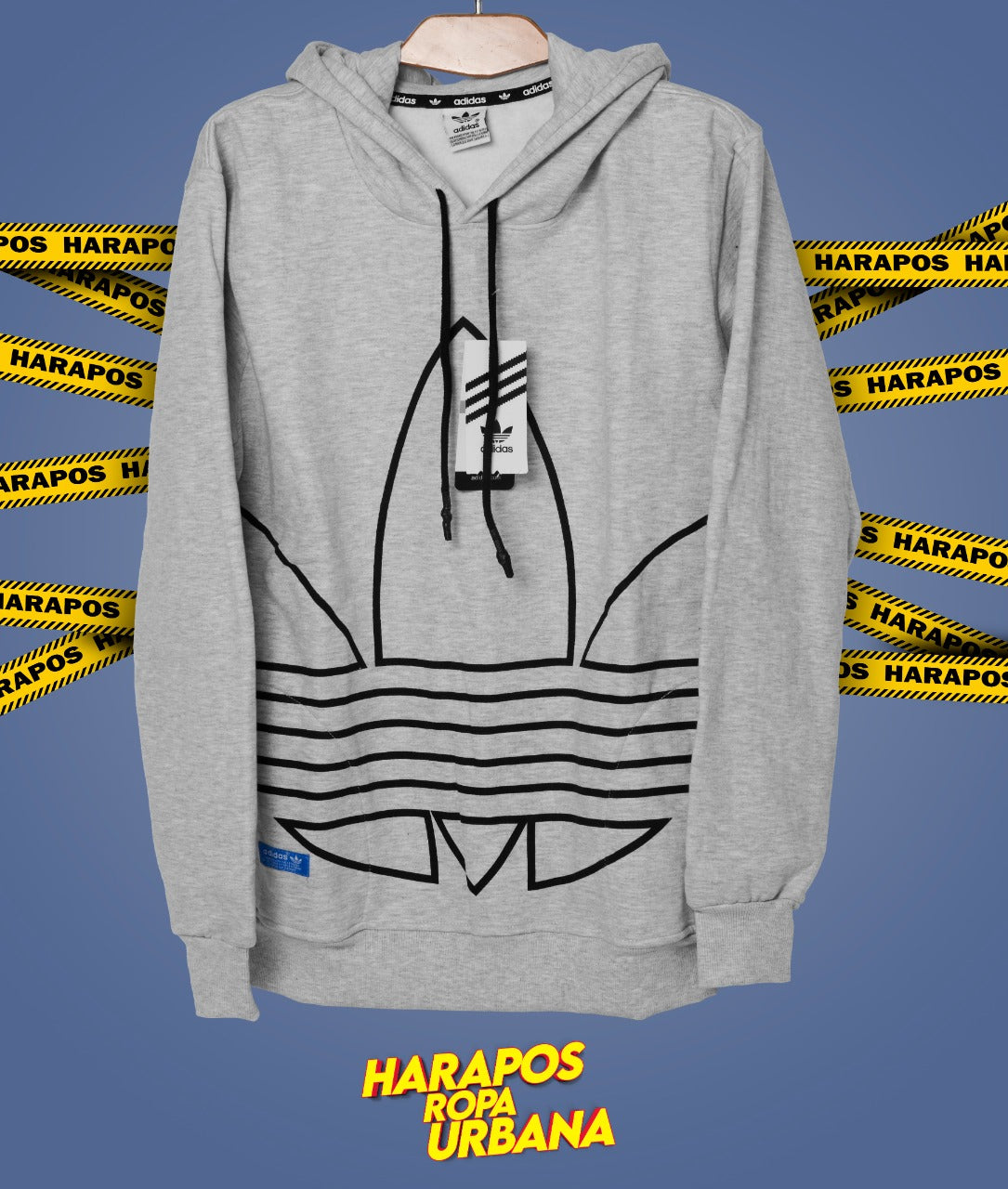 Canguro Adidas plomo