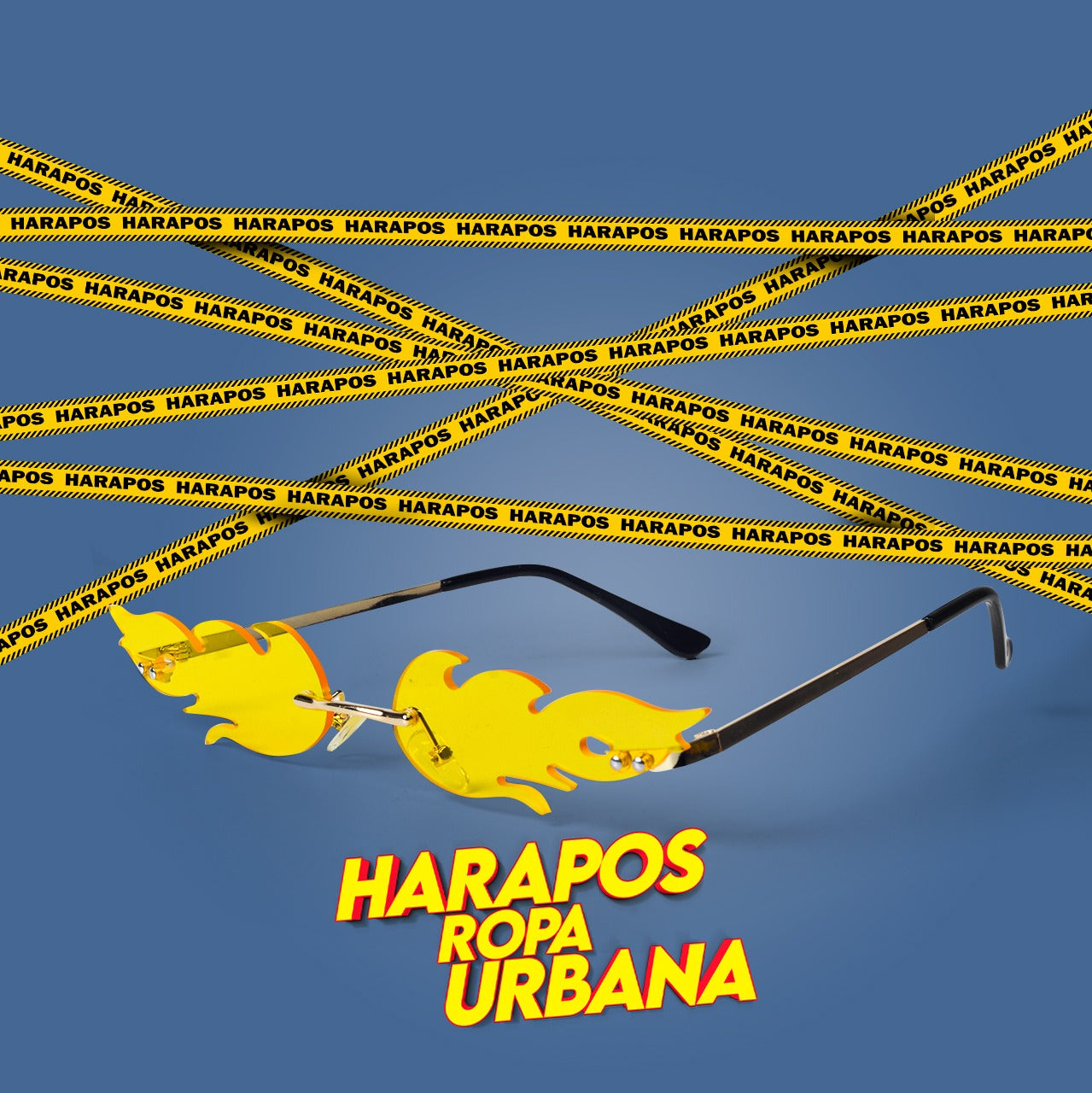 Gafas metalicas fueguito amarilla