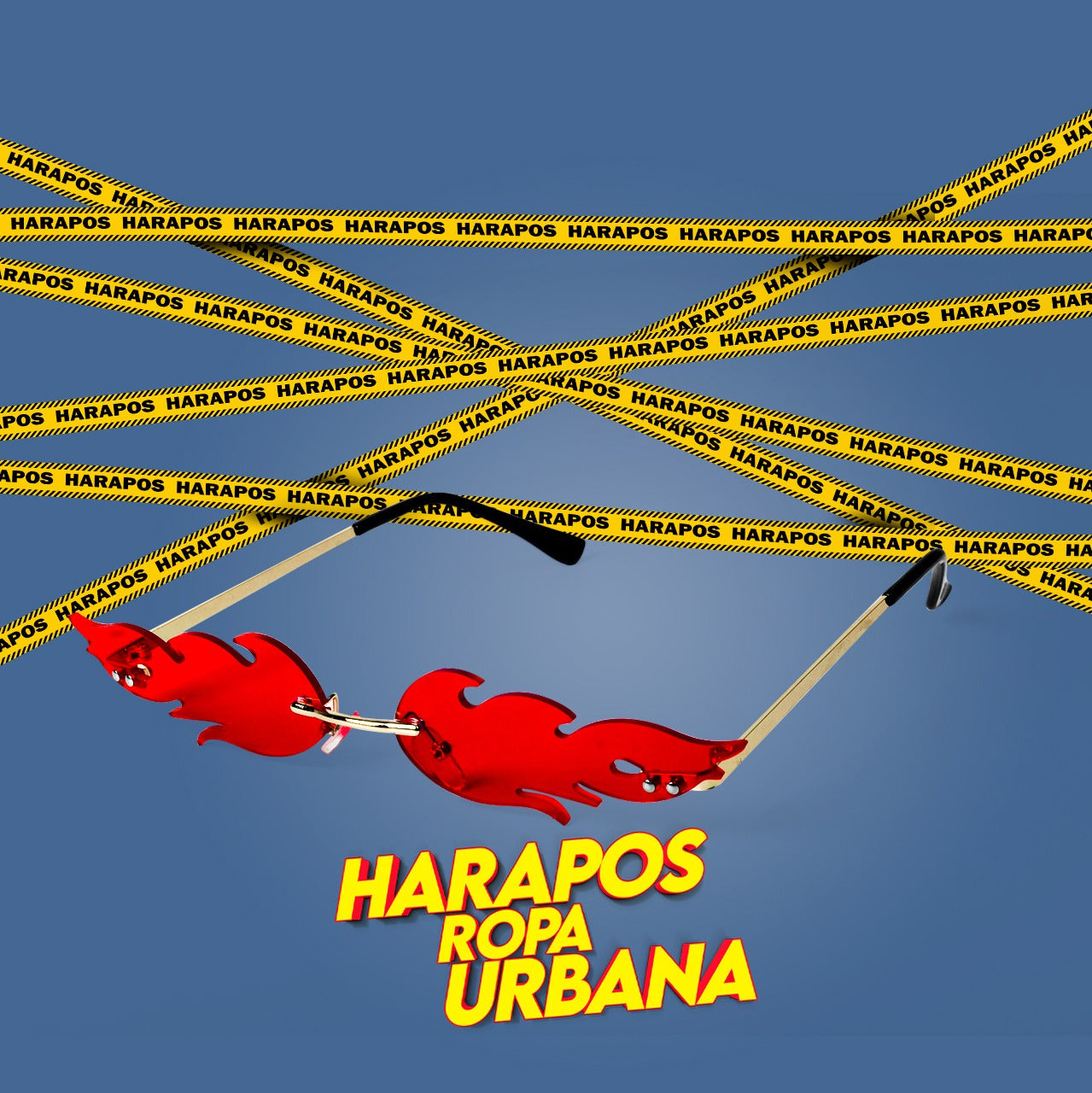 Gafas metalicas fueguito roja