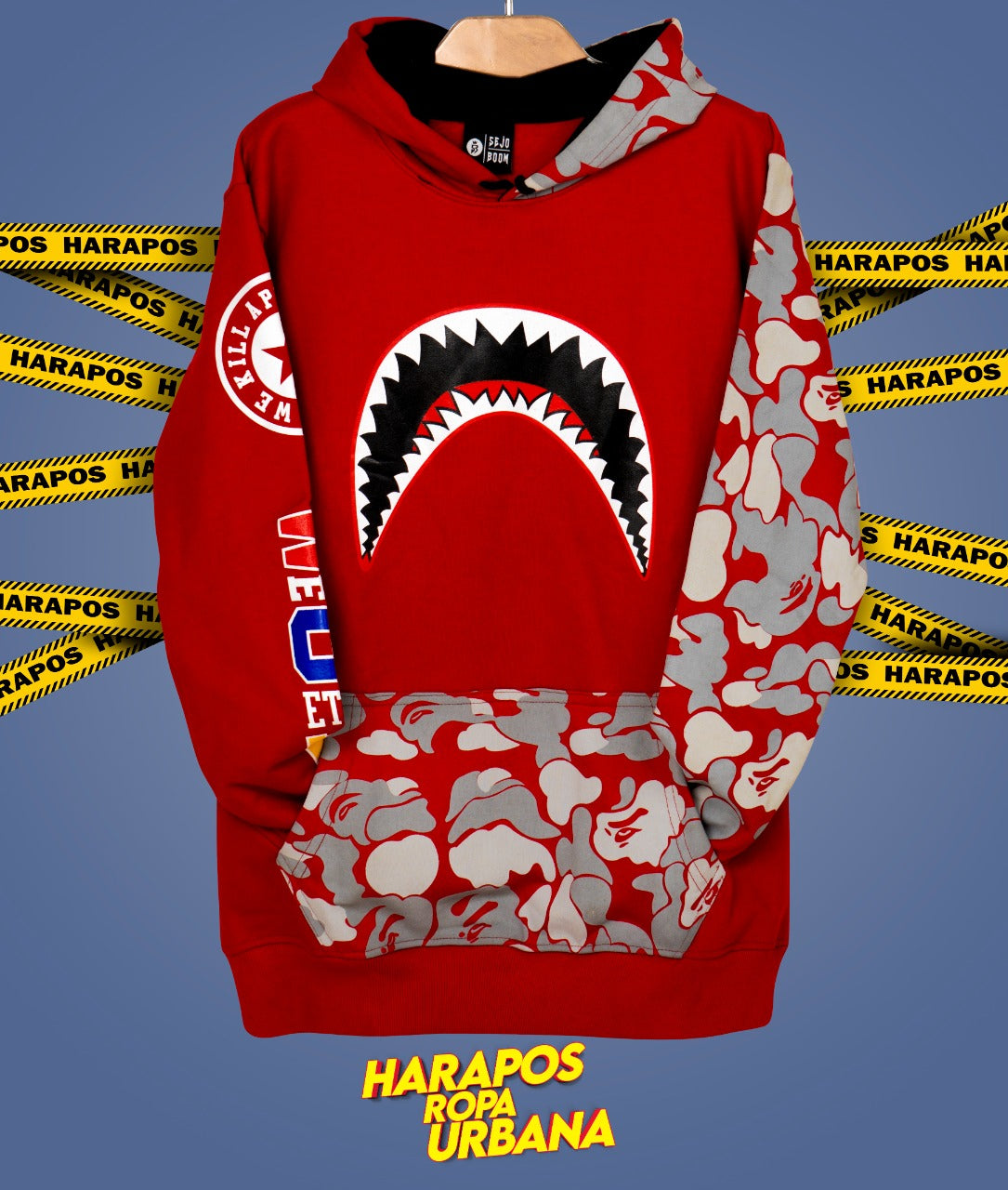 Canguro Bape bocaza rojo