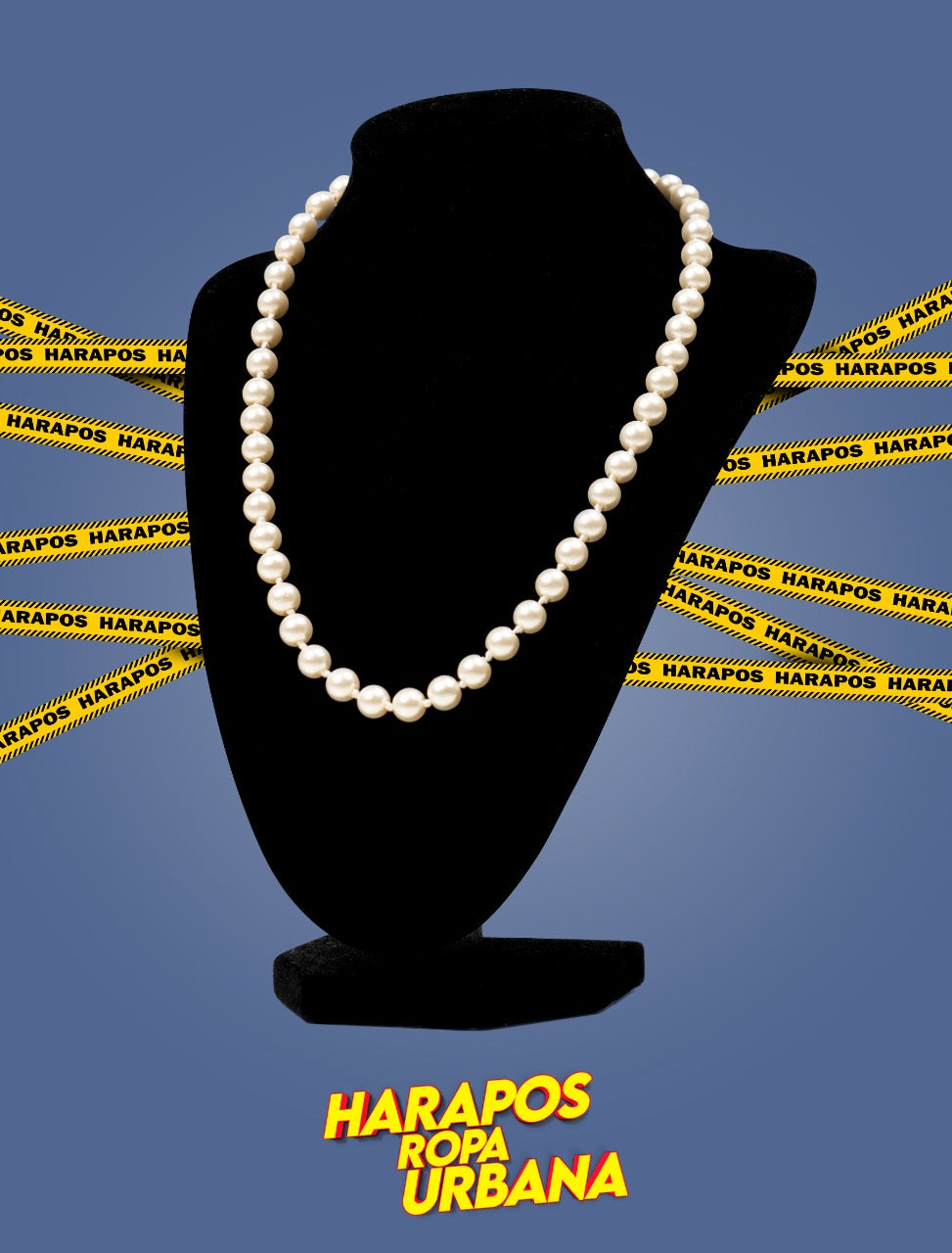 Cadena de perlas blanca