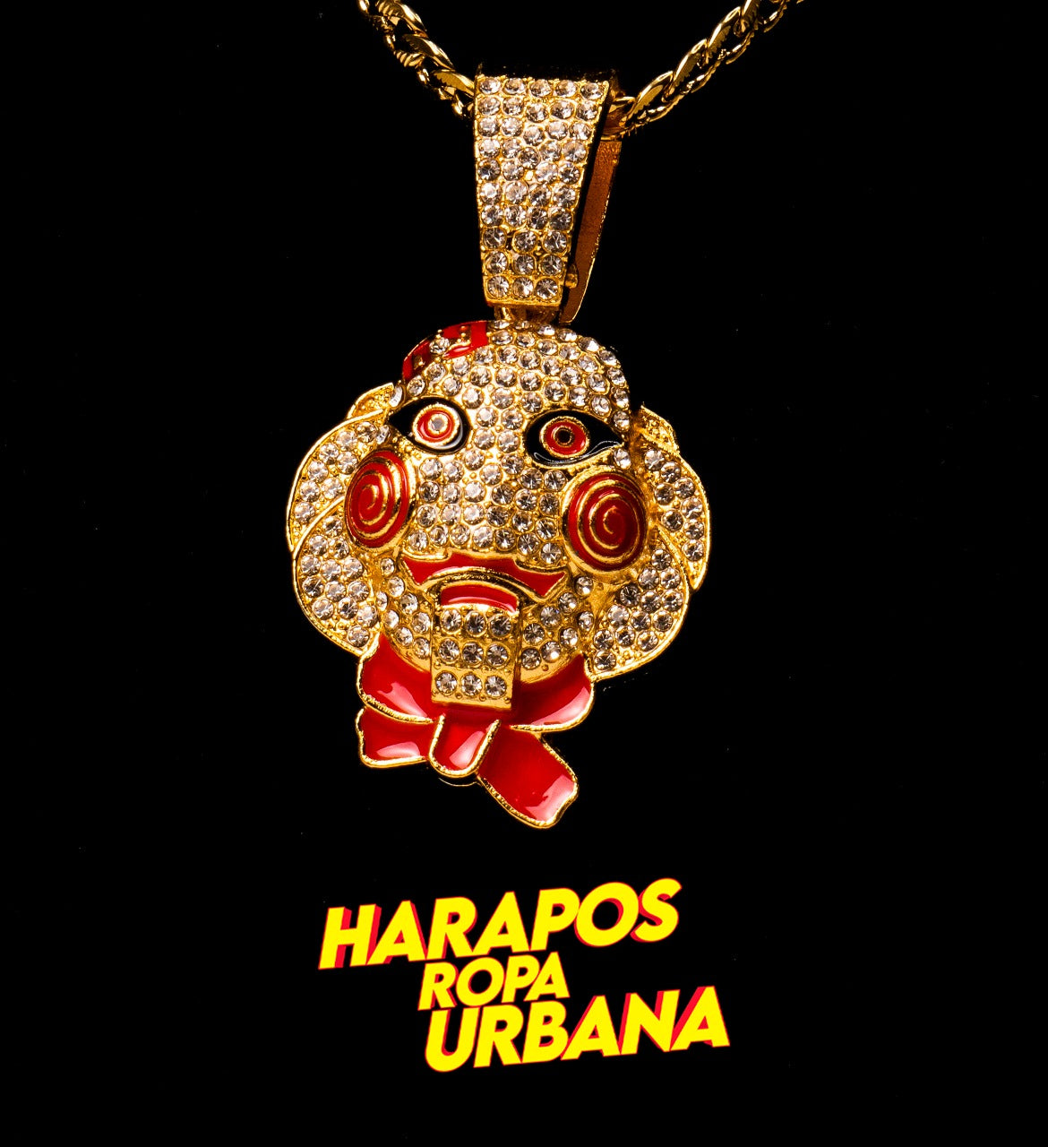 Dije cubana saw diamantada dorada