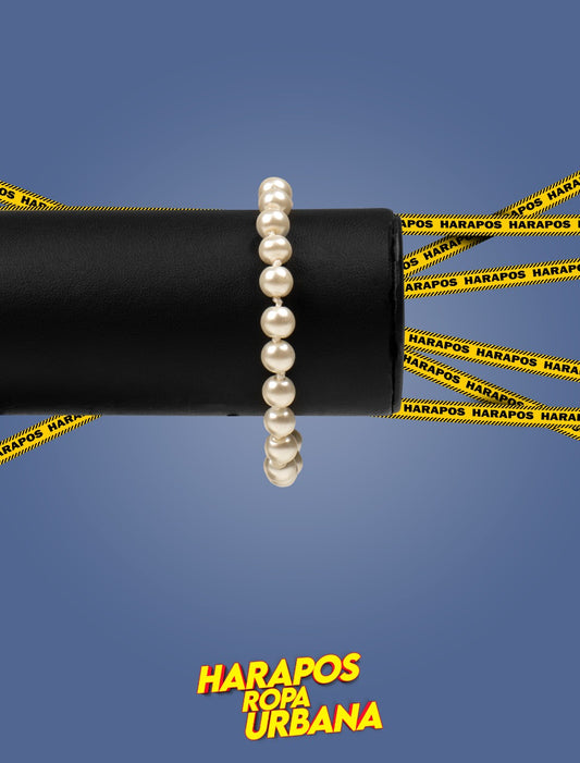 Manilla de perlas blanca