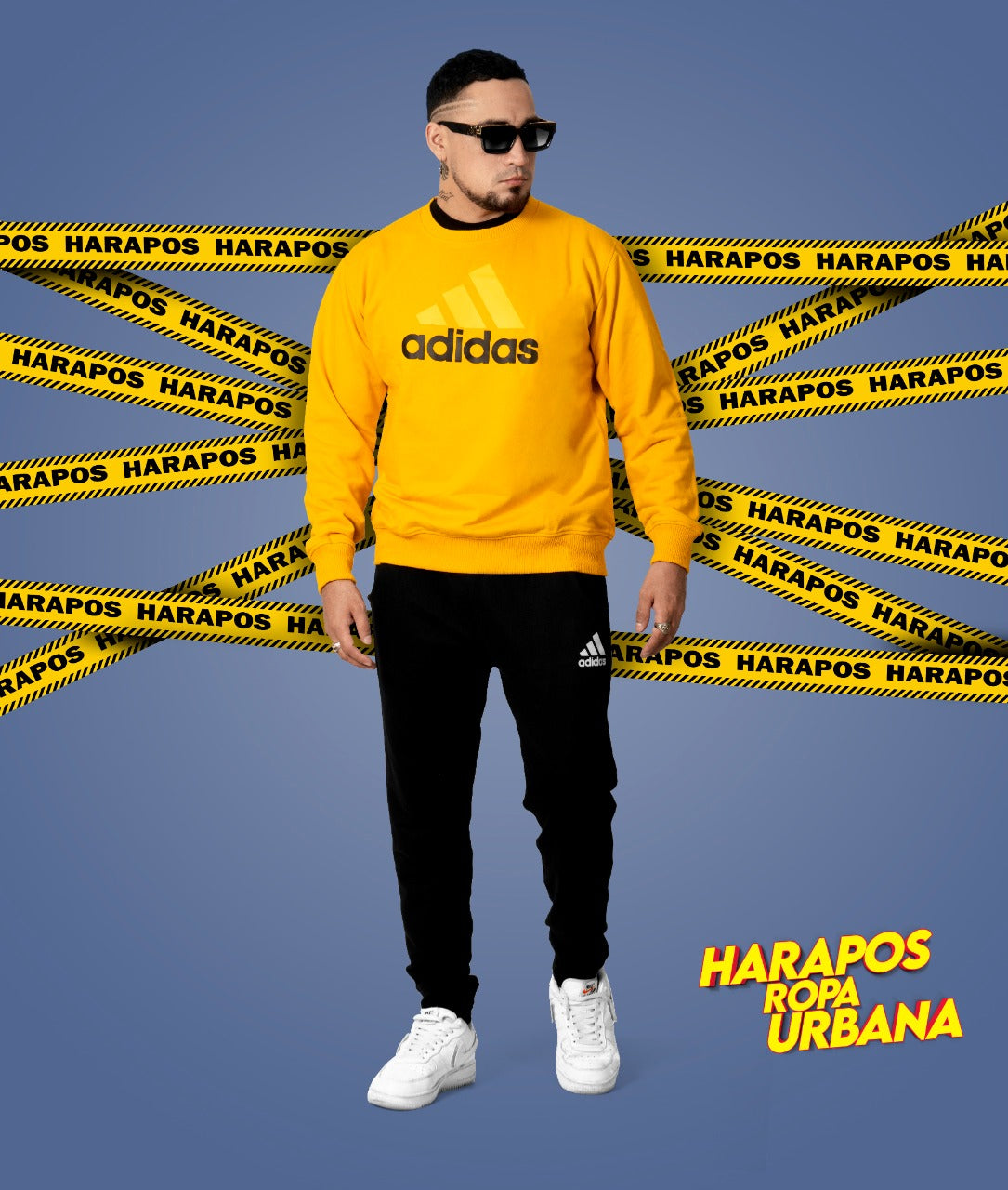 Deportivo adidas amarillo y negro