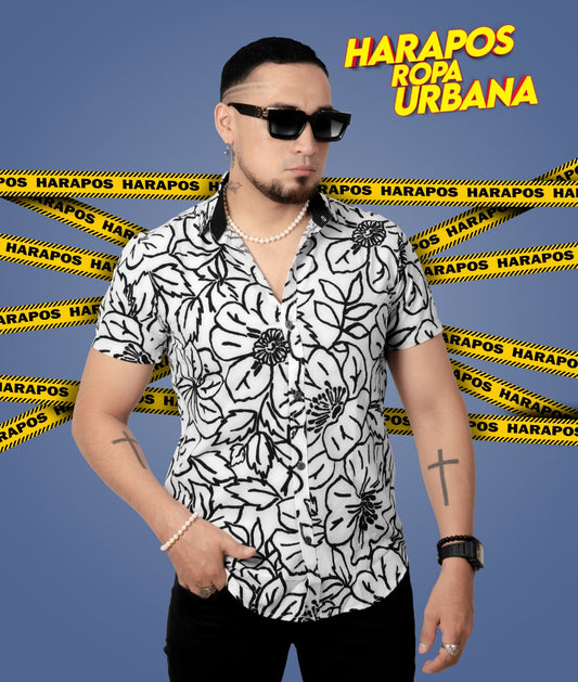 Camisa C-TU jaspeada blanca