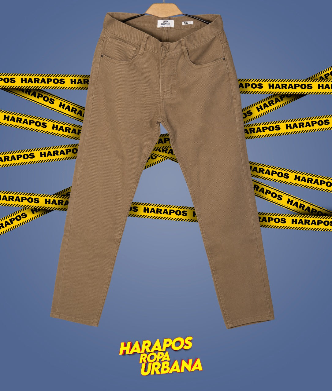 Pantalon jean essentials demin cafe oscuro clasico